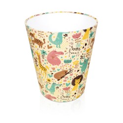 Pastel Zoo Animals Decorative Waste Paper Bin