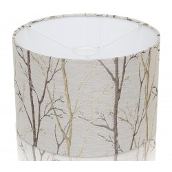 Handmade Fibre Naturelle Silver Burley Drum Lampshade