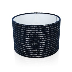 Prestigious Zircon Navy Blue Drum Lampshade