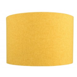 SHETLAND  MUSTARD Yellow Brushed Linen Style Cylinder / Drum Lampshades 