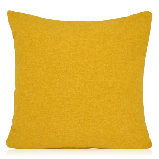 Shetland Brushed Mustard Yellow Soft Feel Filled Cushion