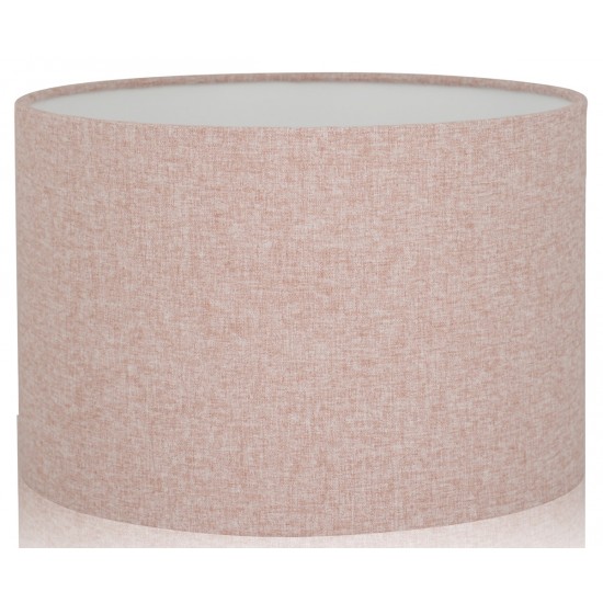 SHETLAND  Blush Pink Brushed Linen Style Cylinder / Drum Lampshades 