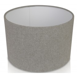 SHETLAND Grey Brushed Linen Style Cylinder / Drum Lampshades 