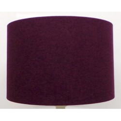 SHETLAND  Damson Brushed Linen Style Cylinder / Drum Lampshades 