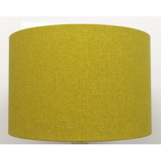 SHETLAND Lime Brushed Linen Style Cylinder / Drum Lampshades 